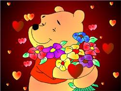 Valentines Pooh Active Wallpaper