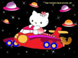 Hello Kitty in space