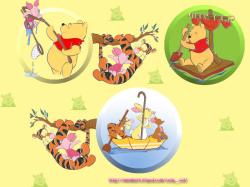 Lovely wallpaper for Pooh and His Gang
