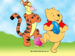 Tigger & Pooh playing football