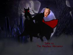 Spike as the Headless Horseman