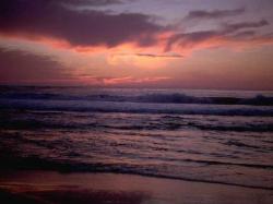 sunset waves
